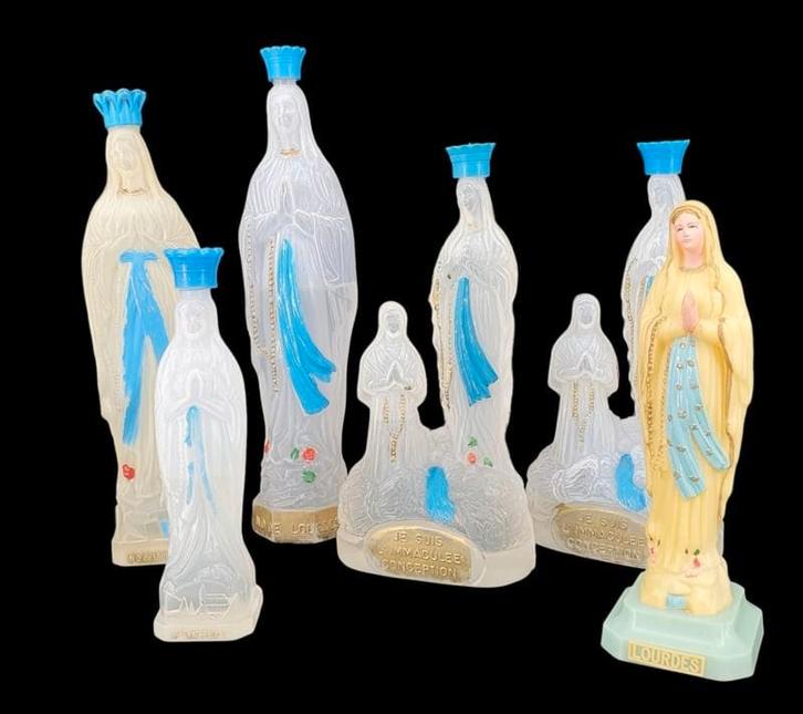 Maria Lourdes Beeldjes - Partij van 5 Stuks, Verzamelen, Religie, Gebruikt, Christendom | Katholiek, Beeld(je), Ophalen of Verzenden