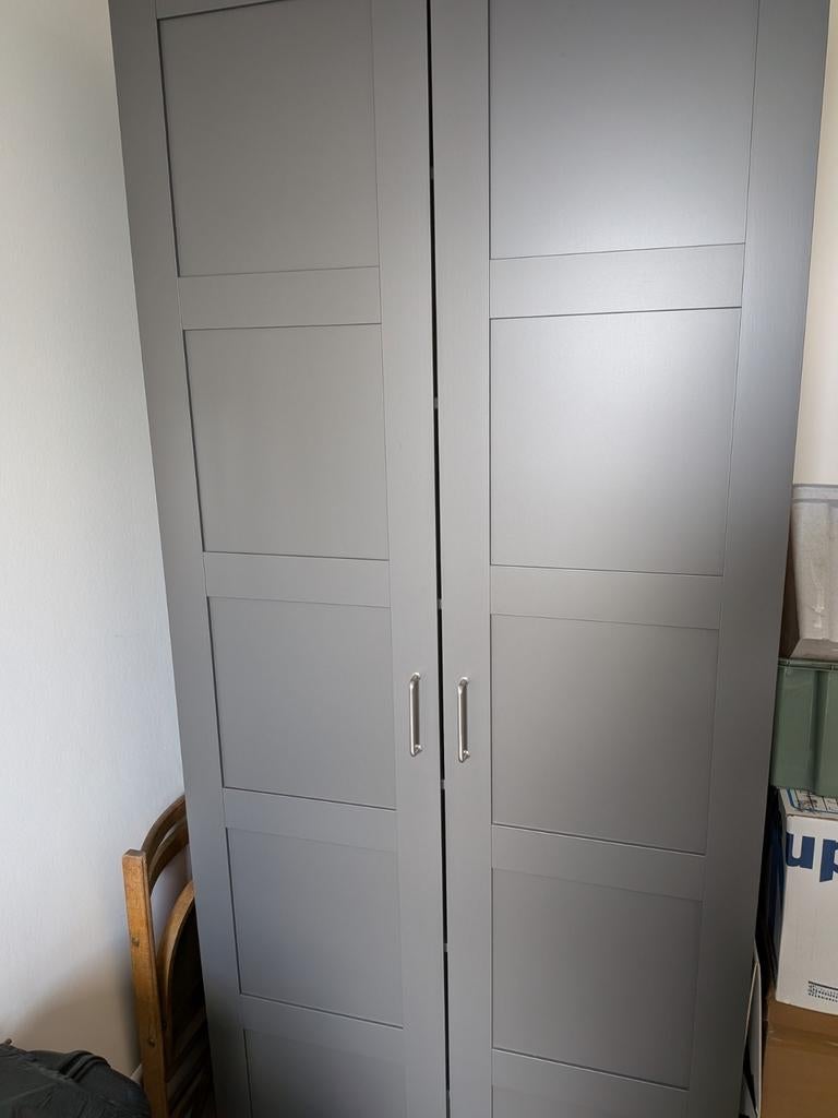 Ikea Pax kast donkergrijs met planken, zo goed als nieuw, Ophalen, Met deur(en), 200 cm of meer, 50 tot 100 cm