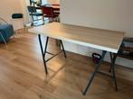 IKEA Linnmon Tafelblad 60x120 met twee Lerbeeg schragen, Huis en Inrichting, Bureaus, Ophalen, Zo goed als nieuw, Bureau