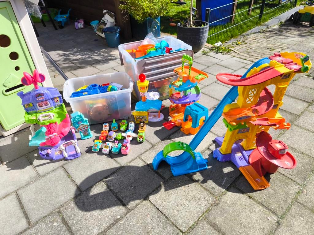 Grote set Toet Toet Auto's met banen en gebouwen, Ophalen of Verzenden