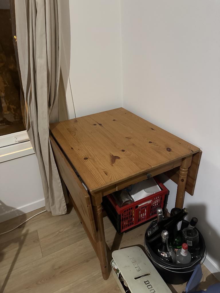 Charmante antieke houten klaptafel – praktisch en sfeervol, Ophalen, Gebruikt, 50 tot 100 cm, 75 cm of meer