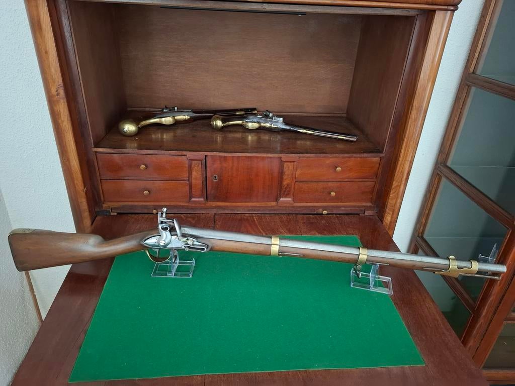 Kort vuursteen geweer , karabijn met bajonet, Ophalen of Verzenden, Landmacht, Overige gebieden