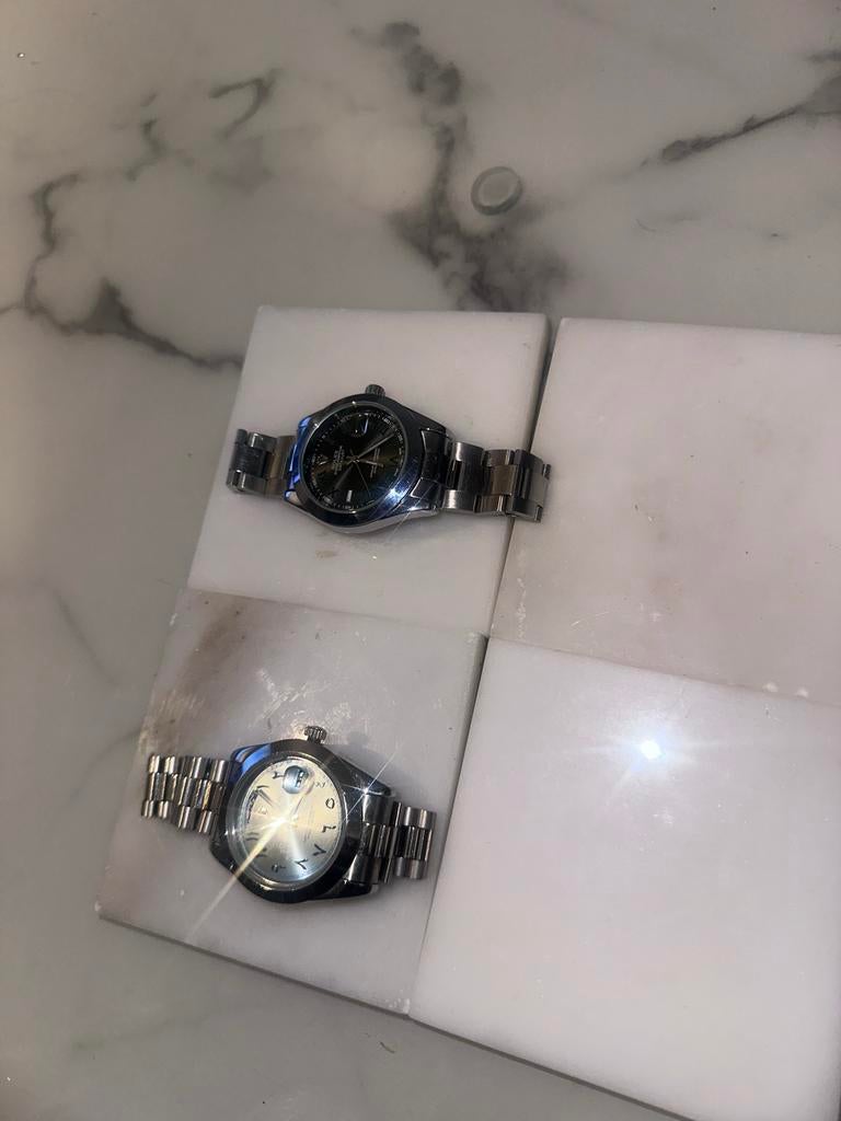 Twee Rolex automaat horloges, Sieraden, Tassen en Uiterlijk, Horloges | Antiek, Ophalen of Verzenden, Staal, Polshorloge