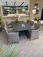 Tuintafel natuursteen 6 persoons, Tuin en Terras, Ophalen, Gebruikt, Rechthoekig, Overige materialen