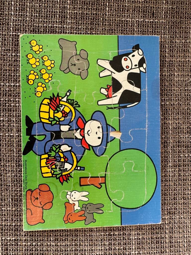 Vintage Dick Bruna Boerderij Puzzel, Ophalen of Verzenden, 10 tot 50 stukjes, Gebruikt, 2 tot 4 jaar