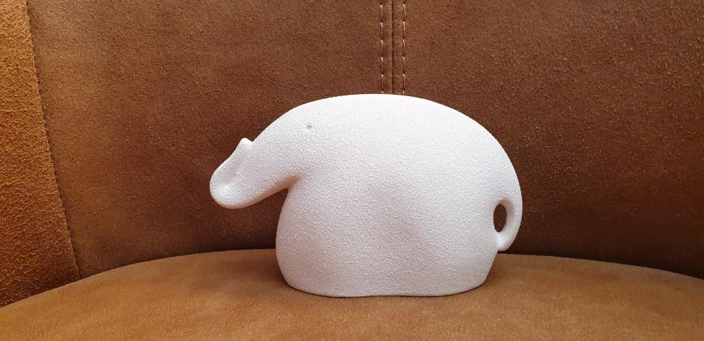 Olifant beeld, sierlijk design wit, 14x9 cm vintage & gaaf!, Verzamelen, Beelden en Beeldjes, Ophalen of Verzenden, Nieuw, Dier