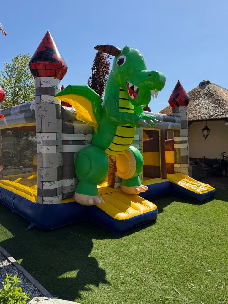 Springkussen “Draak” te huur, Ophalen of Verzenden, Zo goed als nieuw, Overige