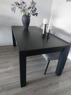 Eettafel Frans Eiken zwarte geverfd., Ophalen, Gebruikt, 50 tot 100 cm, 150 tot 200 cm