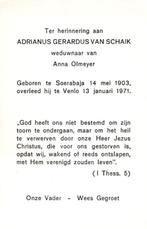 Schaik van Adrianus Gerardus Soerabaja 1903-1971 Venlo, Ophalen of Verzenden