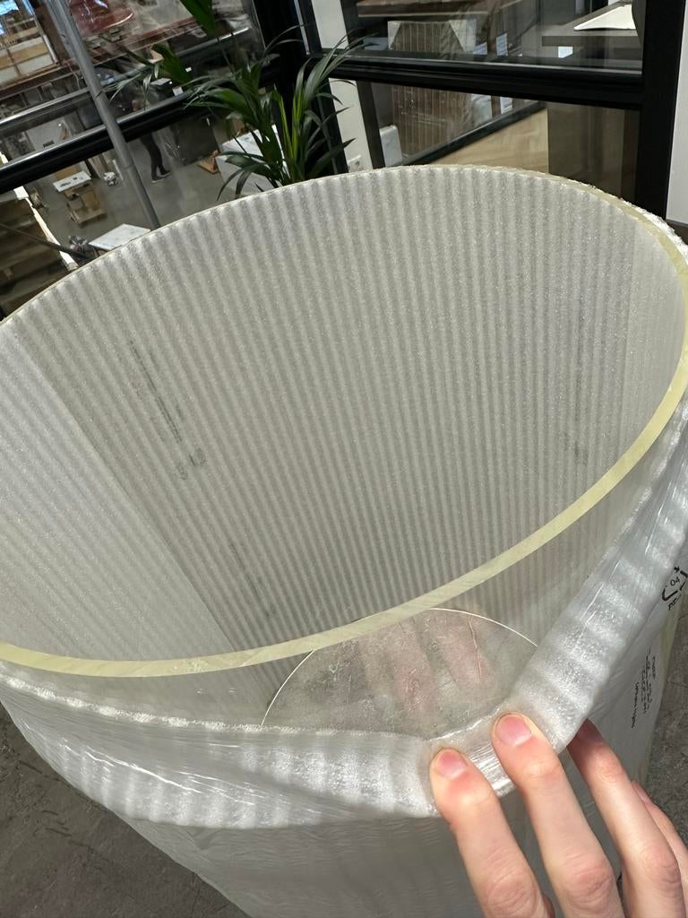 Perspex grote doorschijnende cilinder 40x55, Ophalen, Nieuw