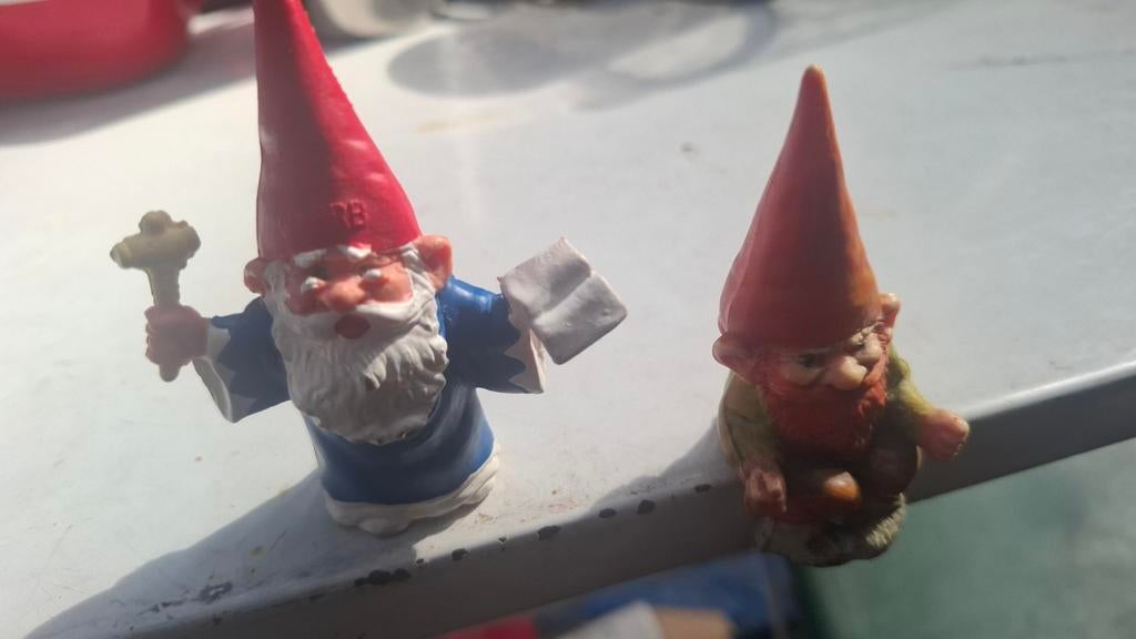 David de Kabouter beeldjes - Set van 2, Ophalen of Verzenden, Gebruikt