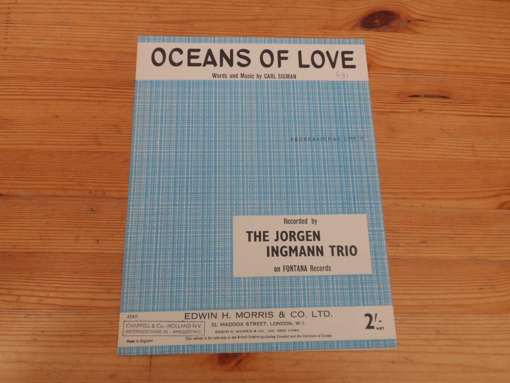 Oceans of love - carl sigman - the jorgen ingmann trio, Muziek en Instrumenten, Gebruikt, Gitaar, Ophalen of Verzenden, Artiest of Componist