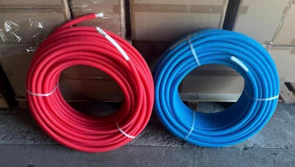 Pex -b buis 16x2 met mantel per rol 75 meter ROOD en BLAUW!, Doe-het-zelf en Verbouw, Sanitair, Nieuw, Overige typen, Ophalen