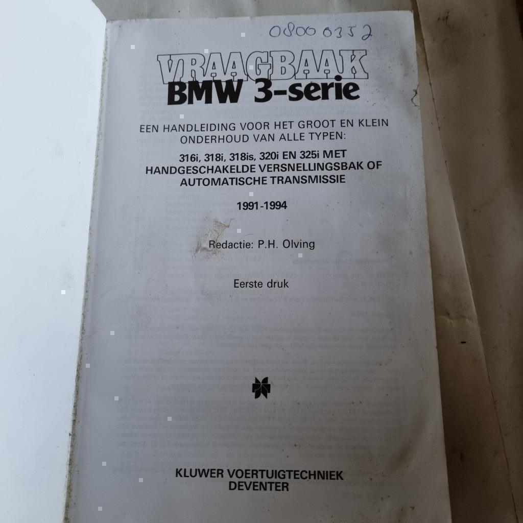 vraagbaak bmw 3 serie PH OLVING, Auto diversen, Handleidingen en Instructieboekjes, Ophalen of Verzenden