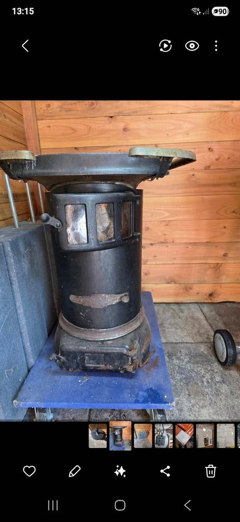 Ouderwetse kolenkachel / fornuis, Ophalen, Gebruikt, Hout, Houtkachel
