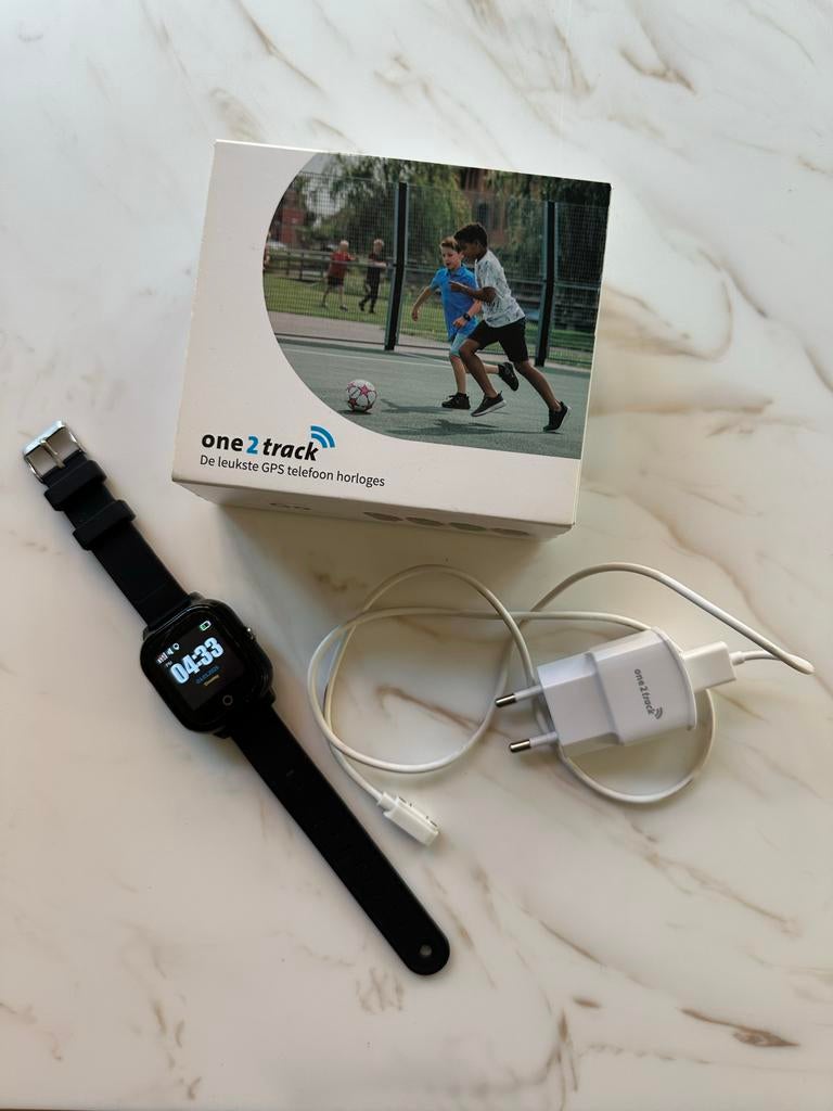 One2Track Go GPS Horloge - Inclusief Simkaart & Beltegoed, Gebruikt, Zwart, Ophalen of Verzenden, GPS