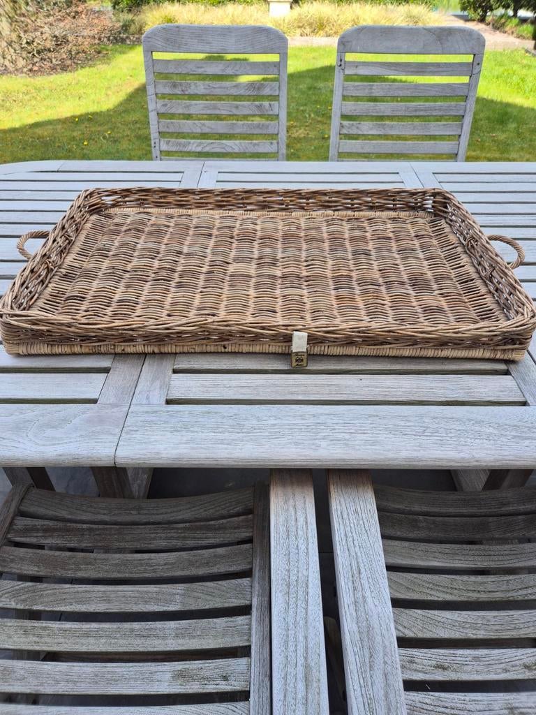 Rivièra Maison  Rieten Dienblad, Huis en Inrichting, Woonaccessoires | Dienbladen, Ophalen, Zo goed als nieuw, Rechthoekig, Overige materialen