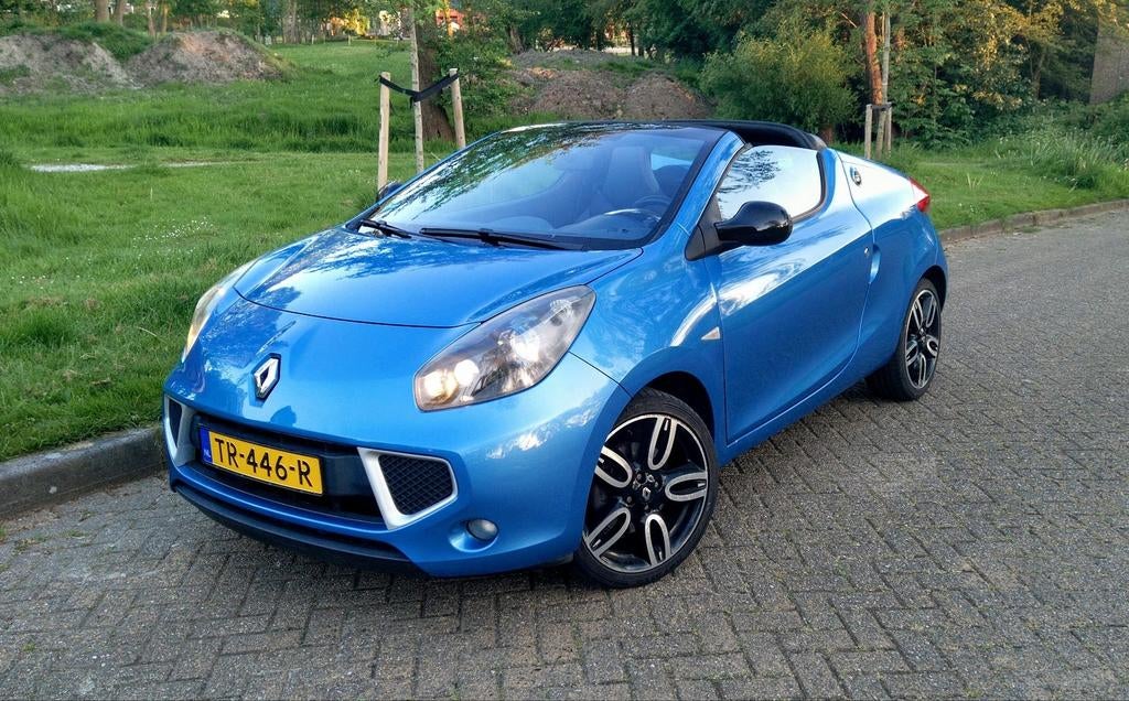 Renault wind 1.2 cabrio blauw, Auto's, Renault, Voorwielaandrijving, Euro 5, 101 pk, Zwart