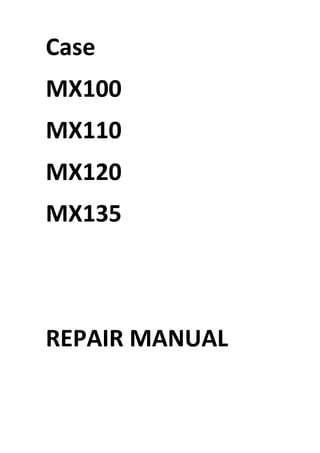 Case IH MX 100, MX100, MX110, MX120, MX135 Reparatiewerkpla, Verzenden