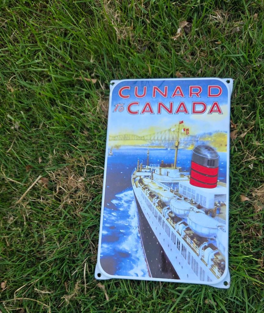 Emaille reclamebord Canada boot schip, Ophalen of Verzenden, Zo goed als nieuw, Reclamebord