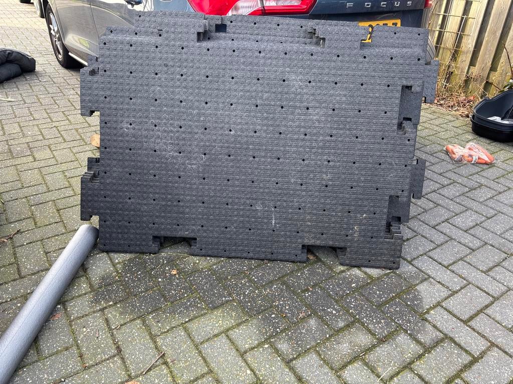 12 Platen / Fundering voor Zwembad, Ophalen, Gebruikt, Kunststof