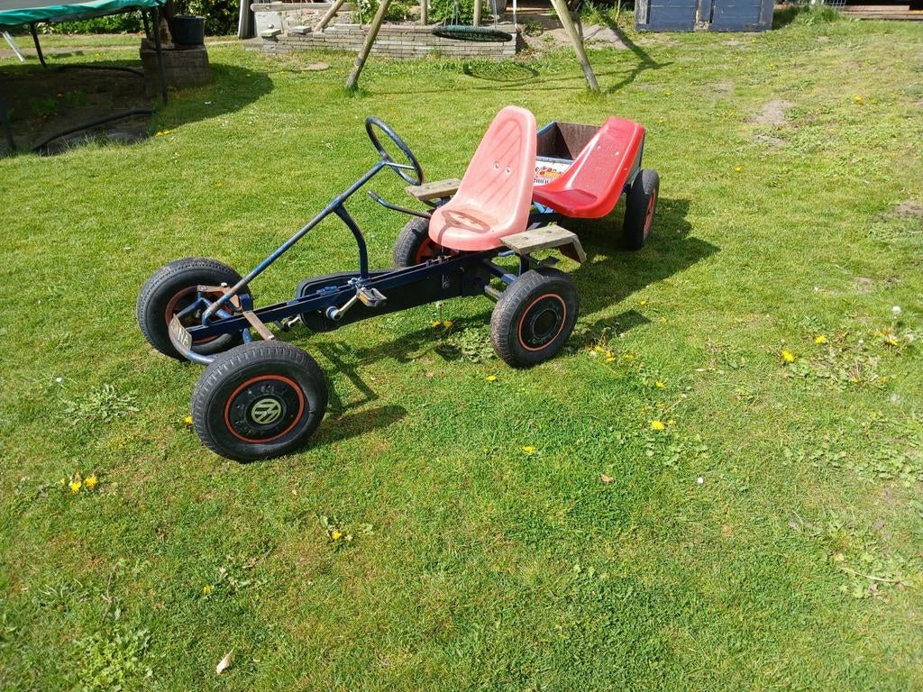 Skelter met kiepbare kar en 2 verstelbare stoelen, Ophalen