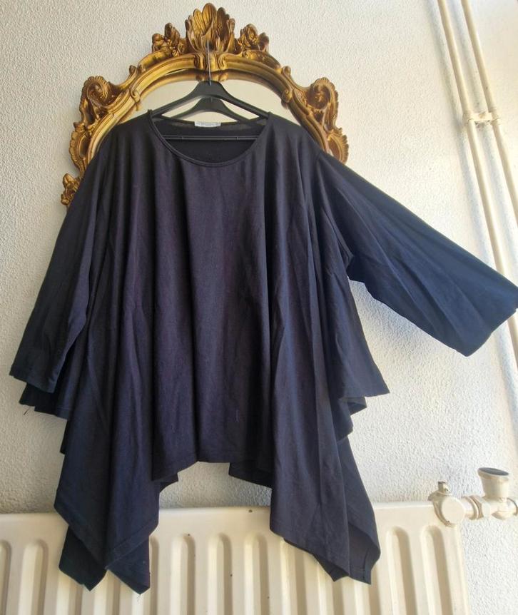 Als nieuw! Moonshine fashion zwart dubbele punten blouse, Kleding | Dames, Grote Maten, Zo goed als nieuw, Blouse of Tuniek, Zwart