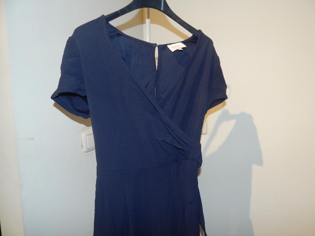 Sezane pak jumpsuit donker blauw knoop deel knopen M, Maat 38/40 (M), Sezane, Gedragen, Verzenden