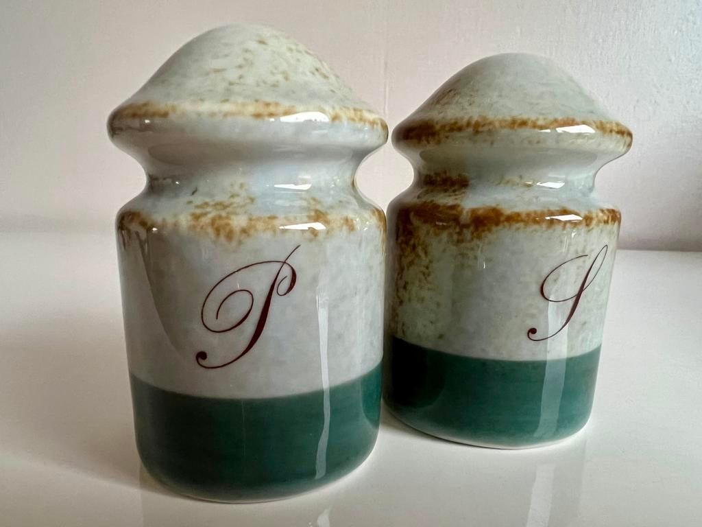 Noors Design Porsgrund Tundra Peper Zout Shakers Groen 70’s, Ophalen of Verzenden