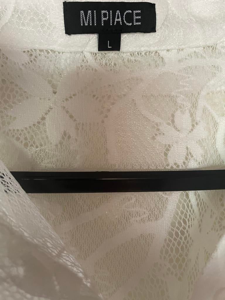 Witte kanten blouse Mi Piace, maat L, Kleding | Dames, Blouses en Tunieken, Ophalen of Verzenden, Nieuw, Maat 42/44 (L), Wit
