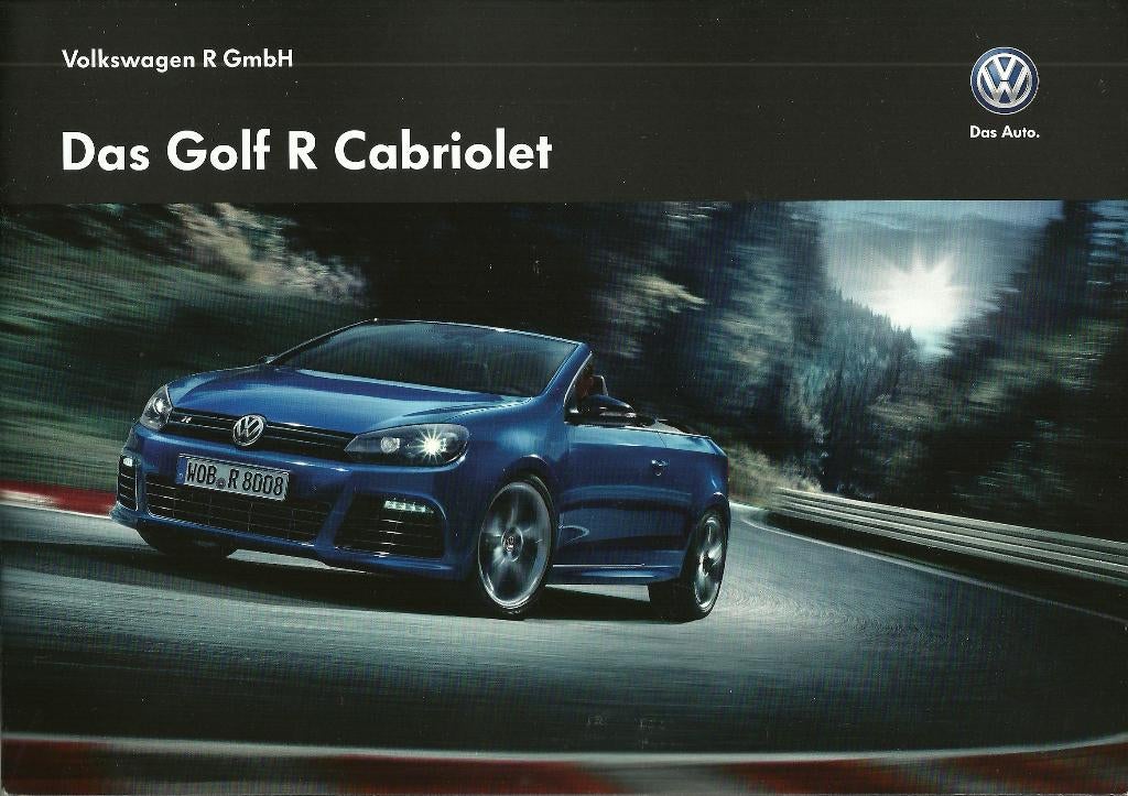 Volkswagen Golf 6 R cabriolet Folder, Ophalen of Verzenden, Zo goed als nieuw, Volkswagen