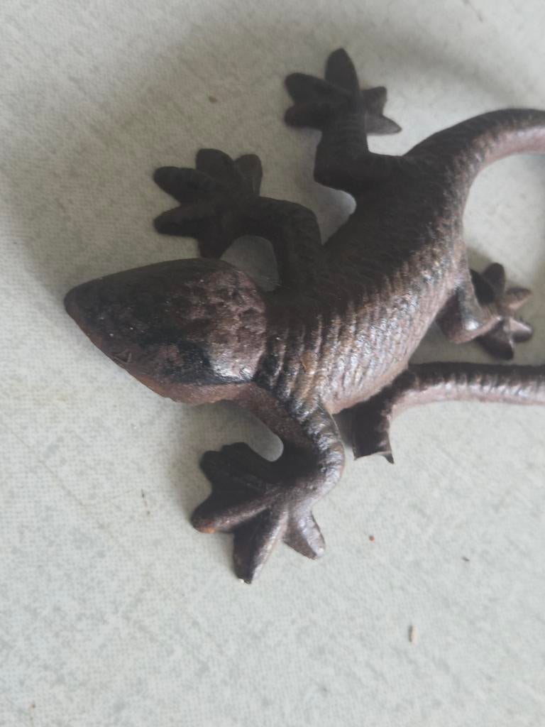 Metalen hagedis decoratie, Tuin en Terras, Ophalen of Verzenden