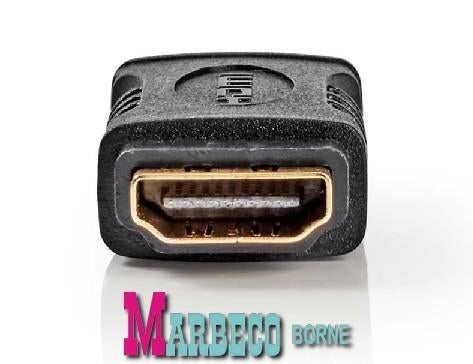 HDMI adapter, HDMI Female - HDMI Female, Verguld, Nedis, Nieuw, Info@marbeco.nl, Minder dan 2 meter