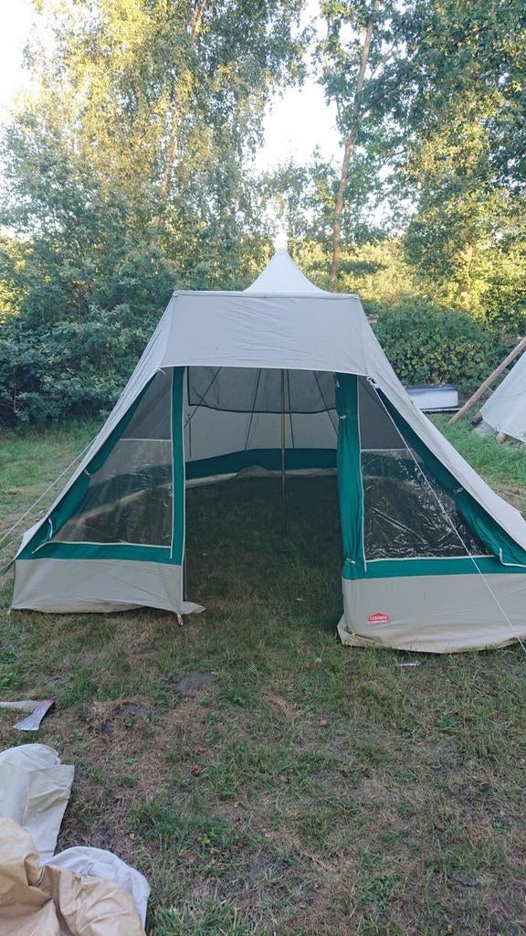 Mooie Cabanon katoenen familietent - 3 compartimenten, Ophalen of Verzenden, Gebruikt