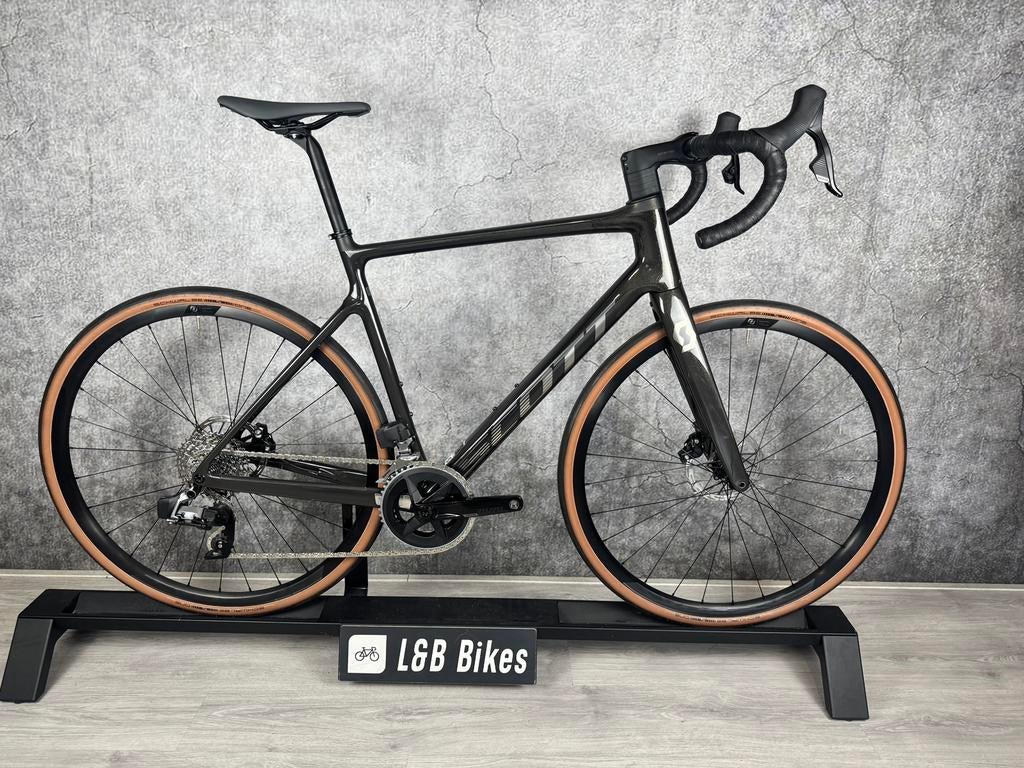 -500km Scott Addict 10 Sram Rival AXS 2x12 Carbon Disc, Fietsen en Brommers, Fietsen | Racefietsen, Overige merken, Carbon, Heren