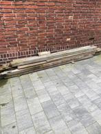 Oud tuinhout - ong 12 planken en 4 palen, Ophalen, Gebruikt, 180 tot 250 cm, Planken