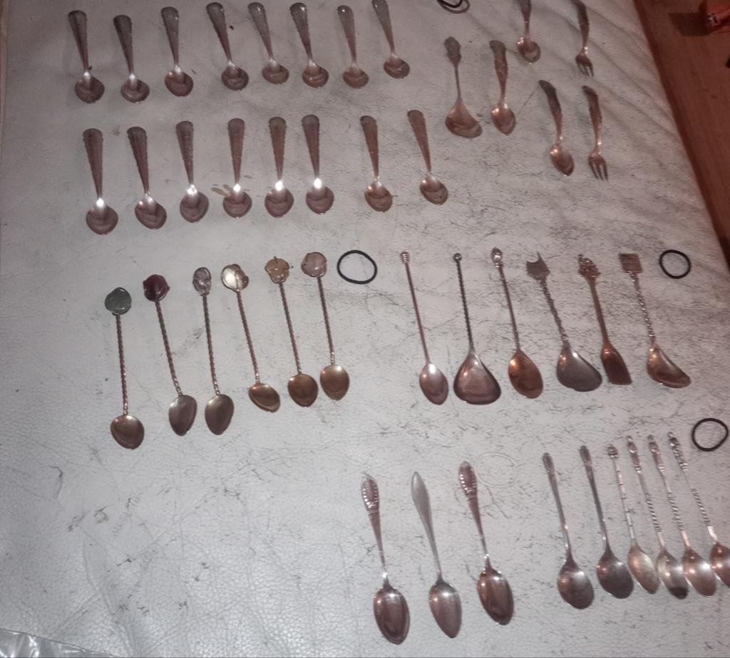 Zilveren collectieve lepels, Antiek en Kunst, Antiek | Bestek, Ophalen of Verzenden