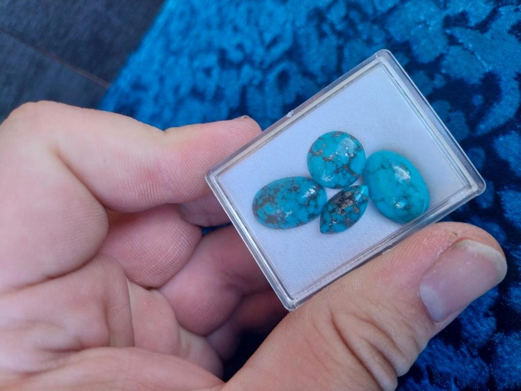 Lot a kwaliteit turkoois cabochons, Sieraden, Tassen en Uiterlijk, Edelstenen, Ophalen of Verzenden, Zo goed als nieuw