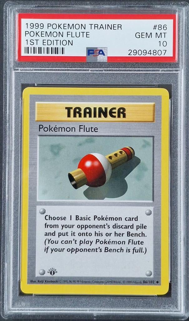 Pokemon flute 1st edition Psa 10, Ophalen of Verzenden, Zo goed als nieuw