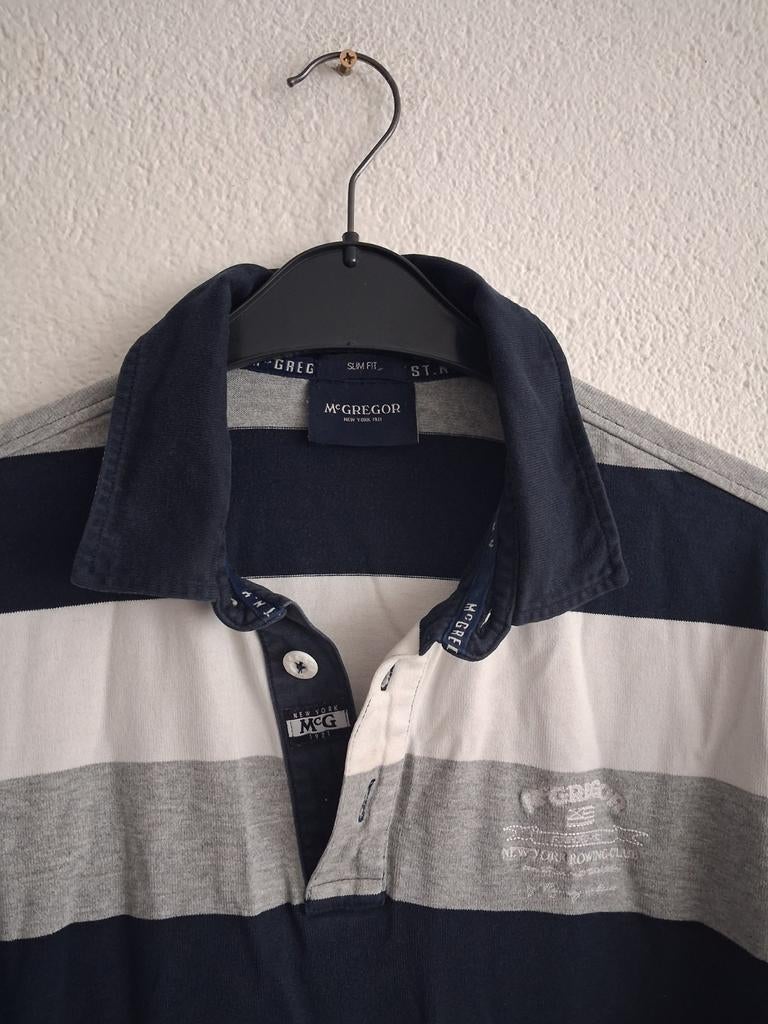 McGregor Slim Fit Polo Lange Mouwen - Maat L, Kleding | Heren, Polo's, Maat 52/54 (L), Ophalen of Verzenden, Gedragen, McGregor