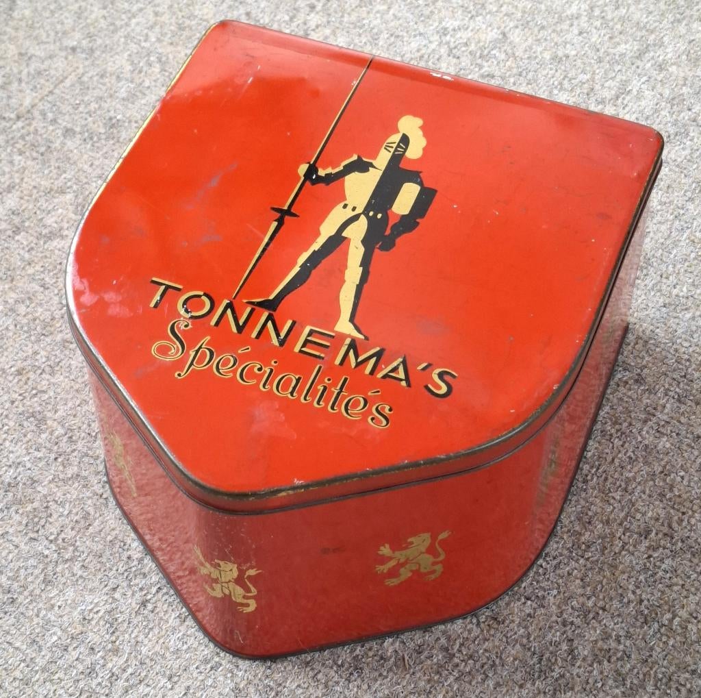 Uniek blik Tonnema's Specialites uit Sneek - rond 1950, Verzamelen, Blikken, Ophalen of Verzenden, Gebruikt, Overige, Overige merken