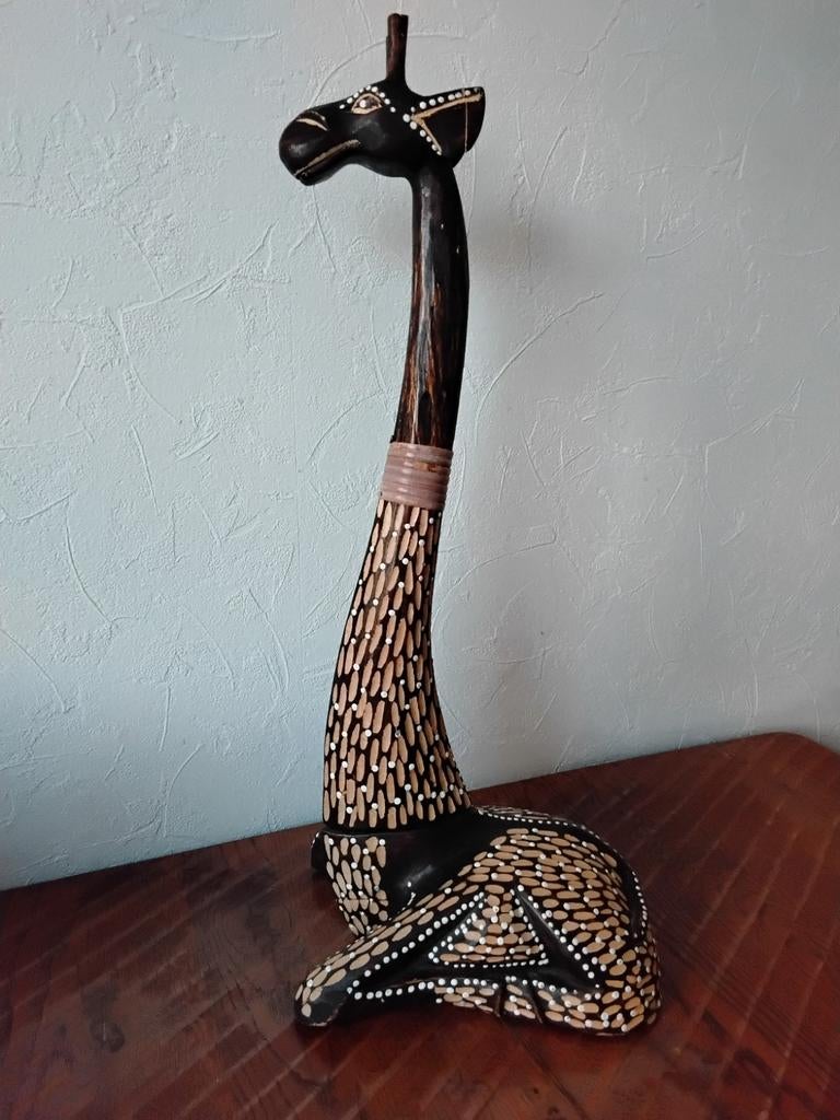 Houten giraffe, Antiek en Kunst, Ophalen of Verzenden