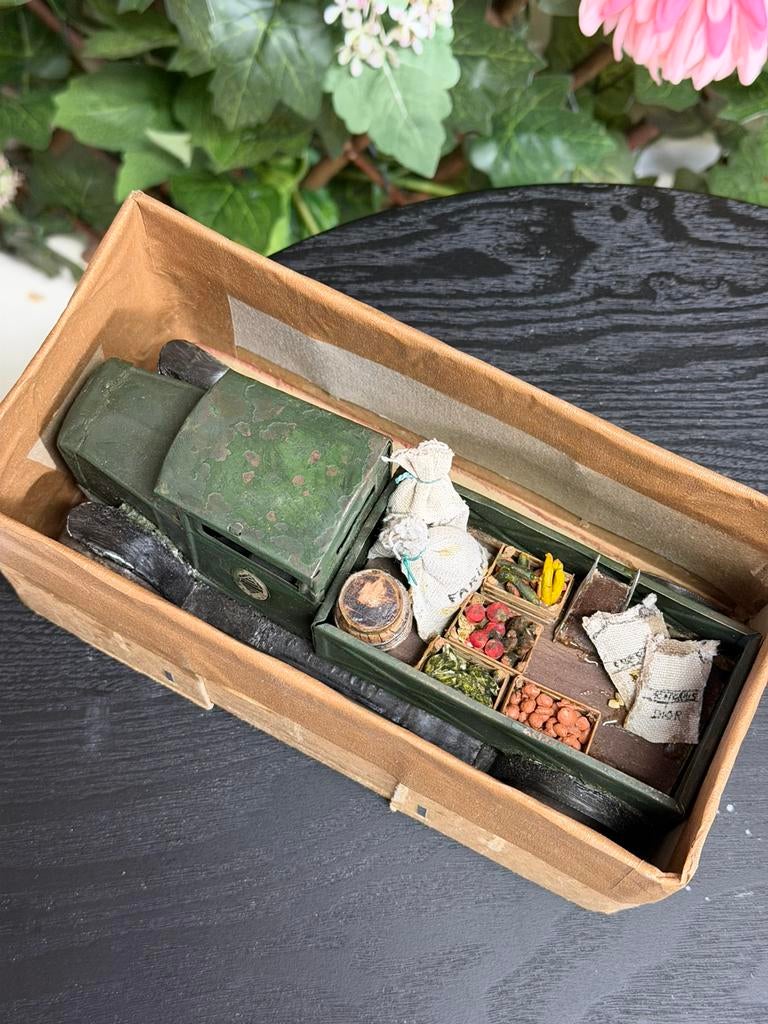 1930 FRANCE JOUETS truck met lading en doos!! Uniek!!, Antiek en Kunst, Ophalen of Verzenden