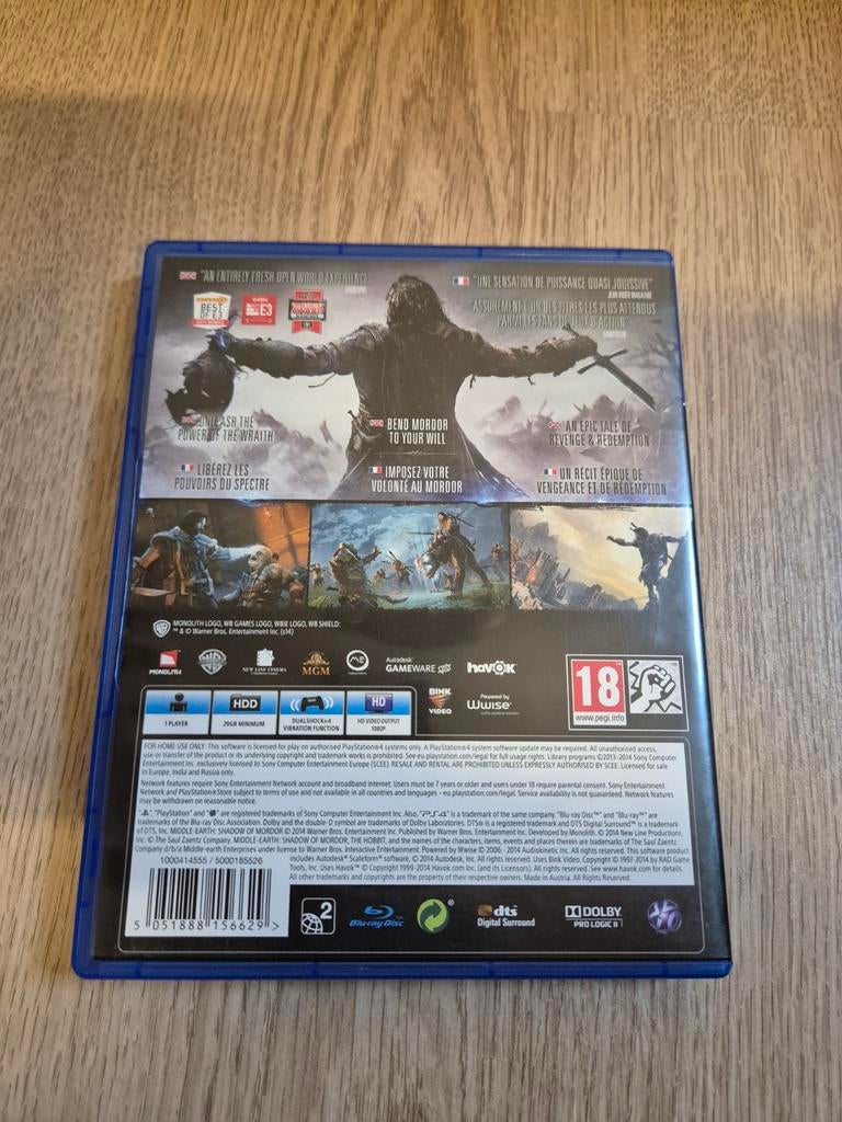 PS4 spel shadow of mordor, Spelcomputers en Games, Ophalen of Verzenden
