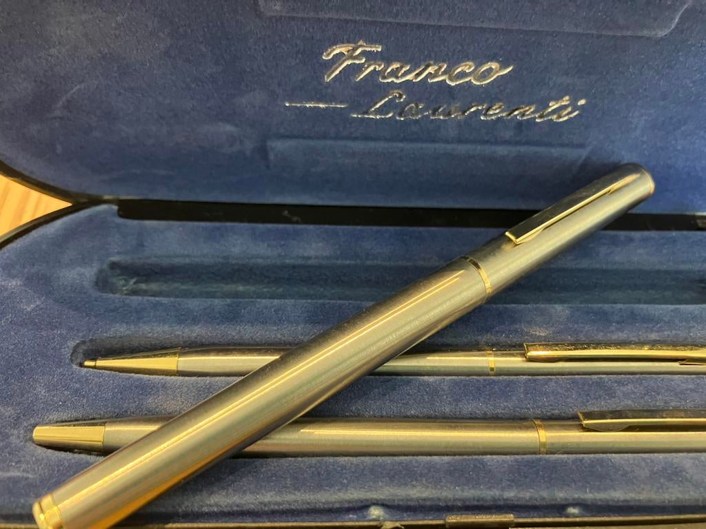 Pennenset in goede staat Franco Laurenti, Verzamelen, Pennenverzamelingen, Ophalen of Verzenden, Zo goed als nieuw, Vulpen, Overige merken