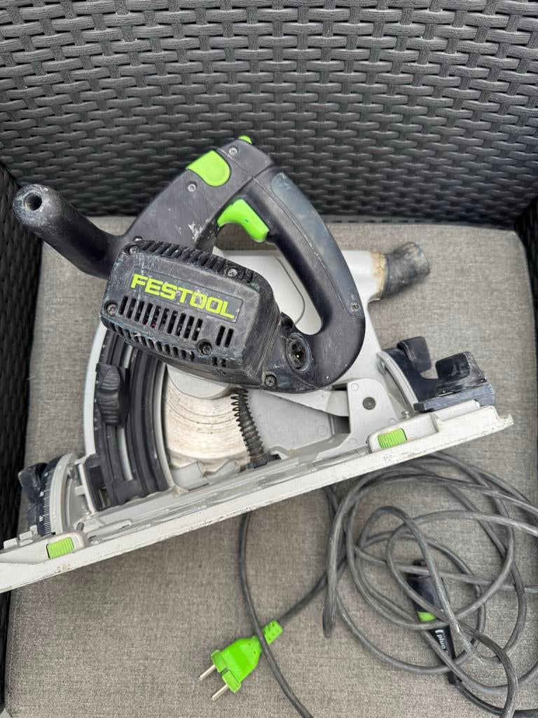 Festool TS 75 EBQ invalzaag, Gebruikt, Invalzaag, 70 mm of meer, Ophalen of Verzenden