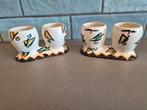 Art Deco Tweeling Eierdop jaren 60 Set van Twee, Ophalen of Verzenden, Zo goed als nieuw