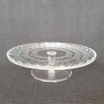 Vintage ca. 1980's Glazen taartstandaard, Huis en Inrichting, Woonaccessoires | Stolpen, Ophalen of Verzenden, Gebruikt