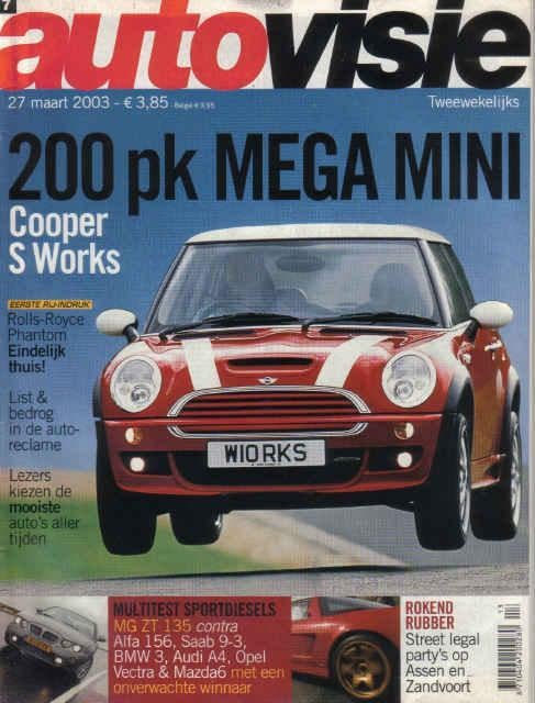 Autovisie 7 2003: Renault Sport Clio V6 Trophy - Rolls Royce, Ophalen of Verzenden, Gelezen, Algemeen