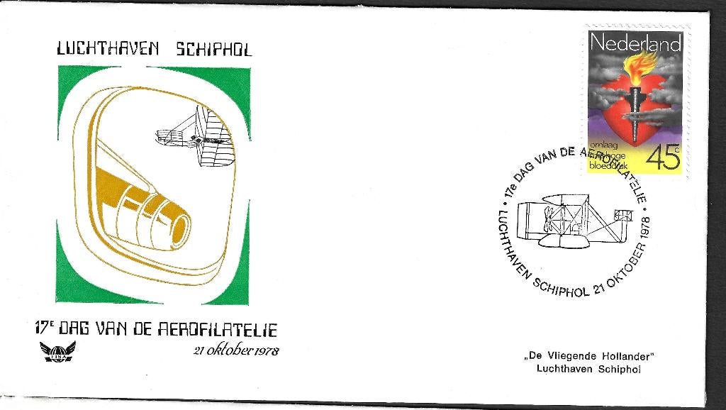 H-7 Schiphol - Dag van de Aerofilatelie 1978 f, Postzegels en Munten, Brieven en Enveloppen | Nederland, Ophalen, Envelop